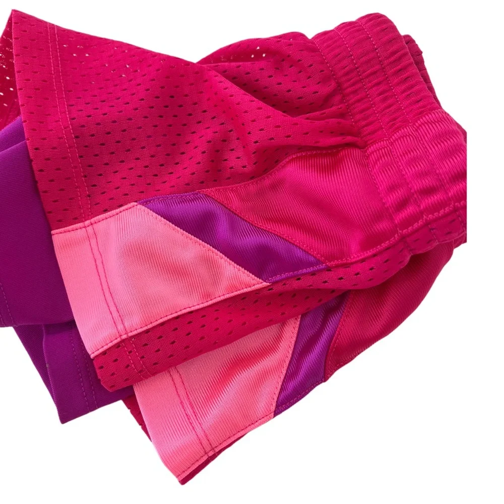 Champion Duo Dry Kids Athletic Shirt & Shorts Set in Purple and Pink | Girls 5T - Picture 8 of 9